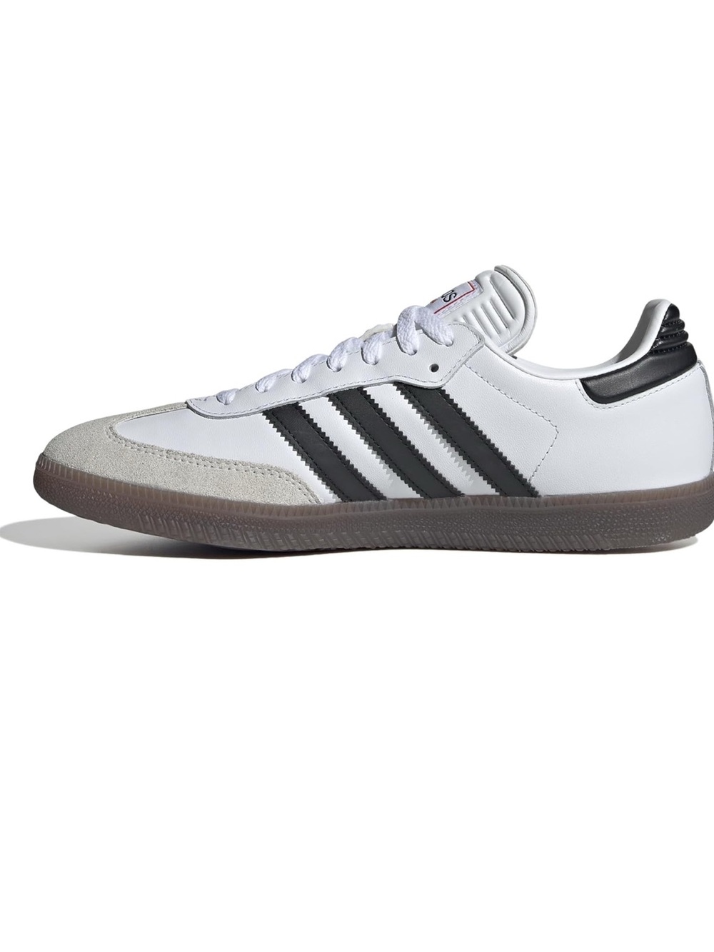 adidas Samba Classic Leather Sneaker in White and Black - Picture 4 of 5